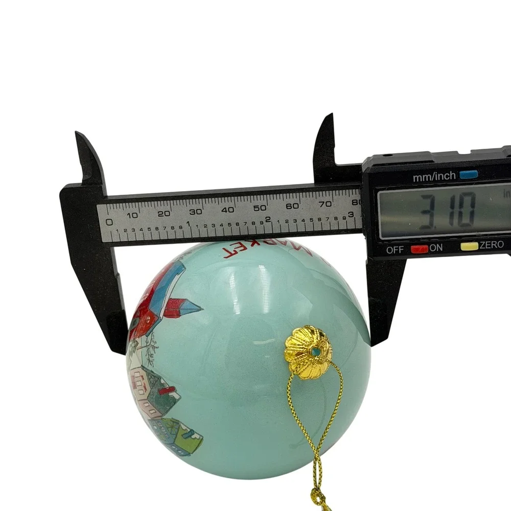 World Market 2021 Li Bien Glass Ornament Winter Ski Chalet Christmas Holiday New